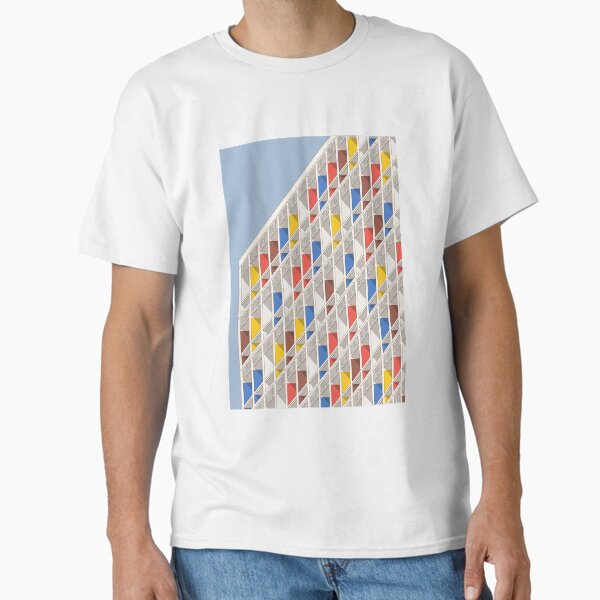 Item preview, Le Corbusier architecture minimalist illustration Facade Cité Radieuse designed and sold by etmeusmoi.