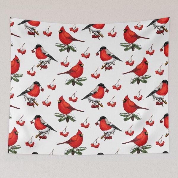 Item preview, cardinal pattern red bird designed and sold by virilamissa.