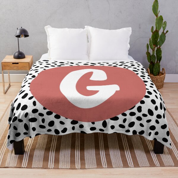 Item preview, Dalmatian Spot Pink G Monogram, Initial, Letter, Name designed and sold by CocoandDaisy.