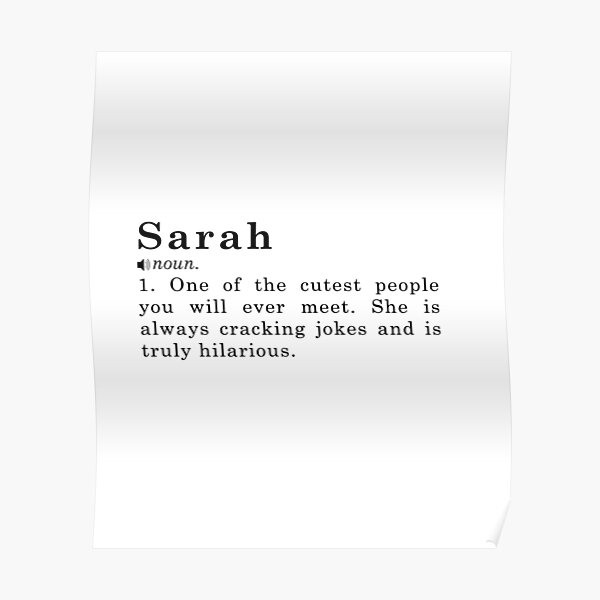 sarah-definition-word-meaning-sara-poster-by-peachyline-redbubble