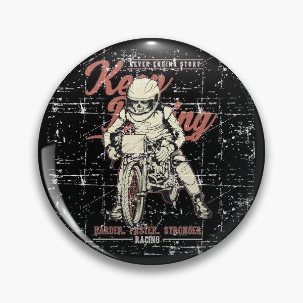 Item preview, Racing Skull Grunge Style Vintage Motorcycle Keep Racing Gifts and Presents designed and sold by MiscelChr.