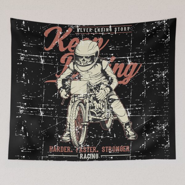 Item preview, Racing Skull Grunge Style Vintage Motorcycle Keep Racing Gifts and Presents designed and sold by MiscelChr.