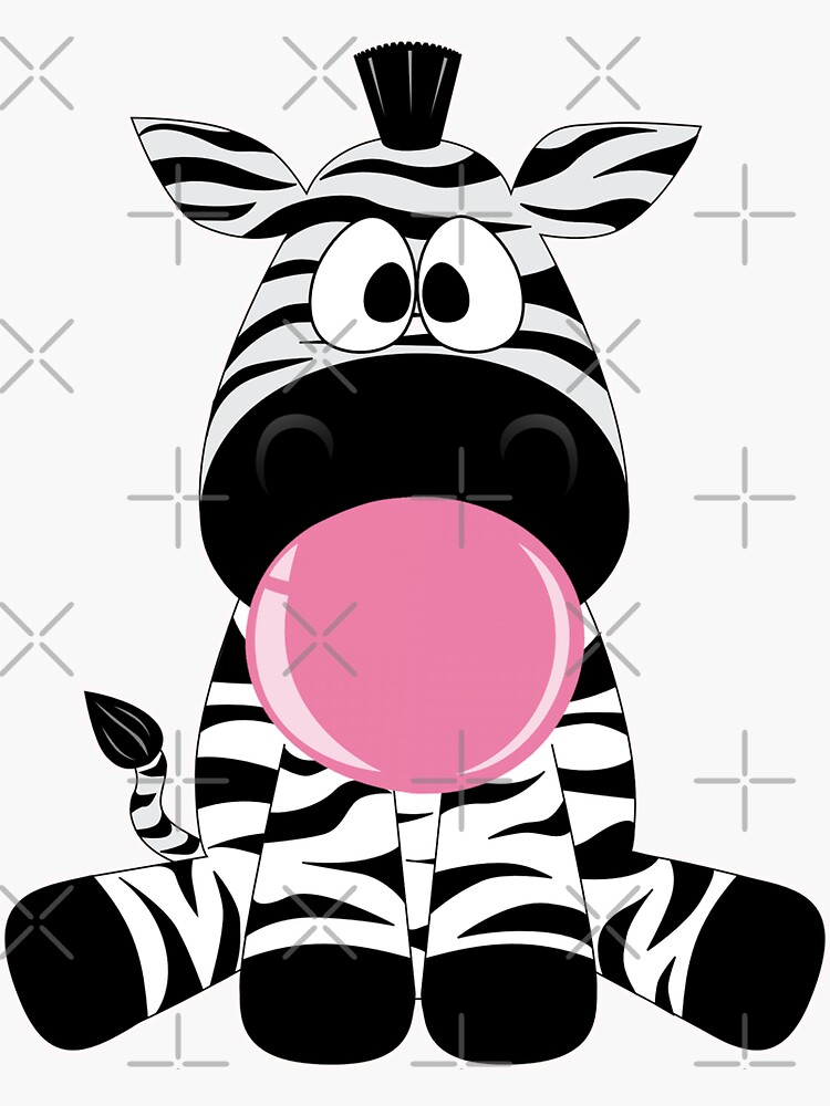 "Zebra bubble gum" Sticker for Sale by Zikola Redbubble