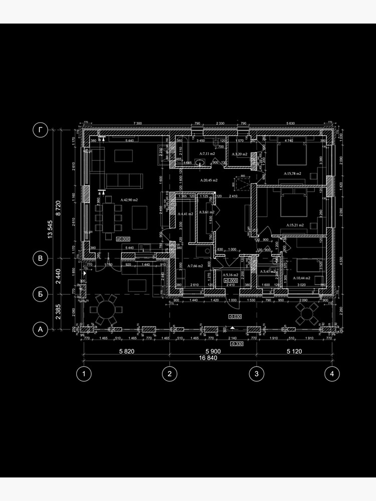 Detailed architectural private house floor plan, apartment layout,  blueprint. Vector illustration Welcome Mat by Familyshmot