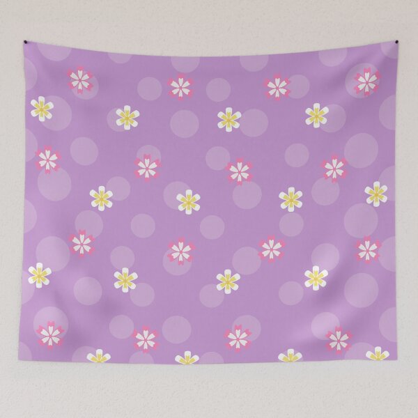 Item preview, Tropical purple pink floral polka dots designed and sold by Dear-Ashlin.