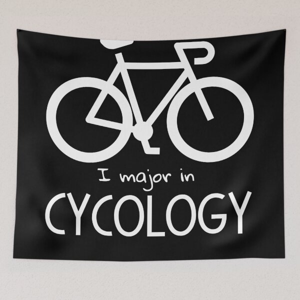 Item preview, I major in CYCOLOGY. Cycling? Cycling Psychology? Cycling as therapy? Up to you! designed and sold by JellyBeenzz.