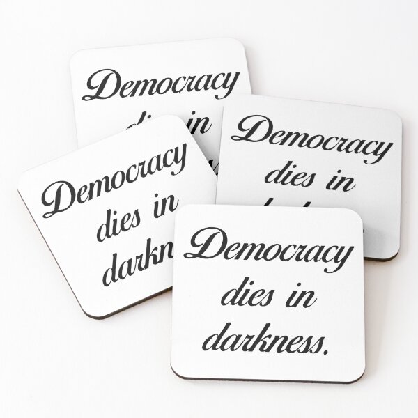 Item preview, Democracy dies in darkness designed and sold by sociedadsecreta.