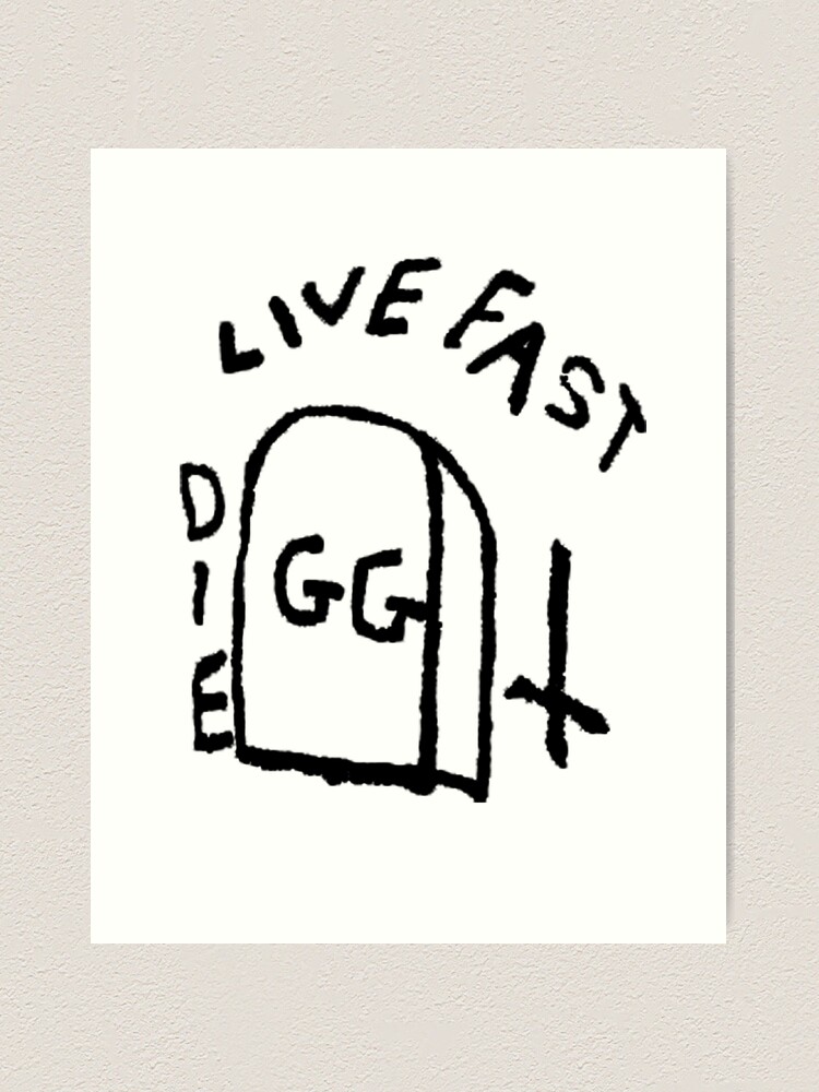 GG Allin Live Fast Die Tattoo (big version) Photographic Print for Sale by  GuitarManArts