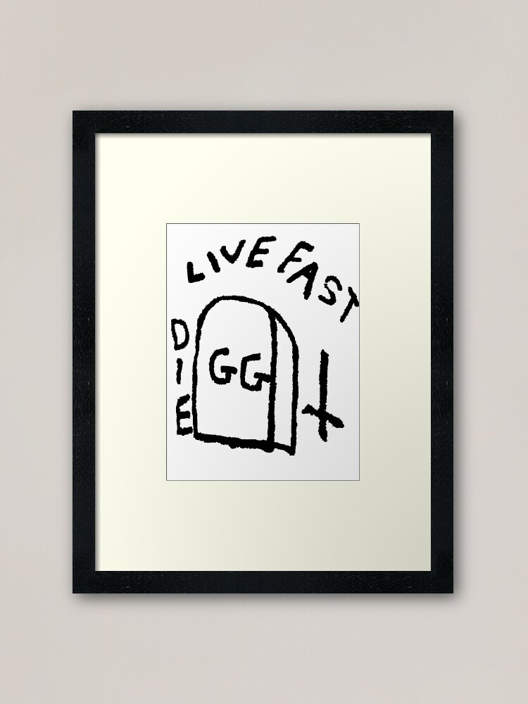 GG Allin Live Fast Die Tattoo (big version) Photographic Print for Sale by  GuitarManArts