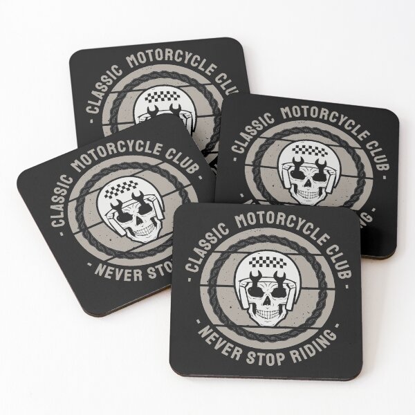 Item preview, Racing Skull Classic Motorcycle Club Never Stop Riding Gifts and Presents designed and sold by MiscelChr.
