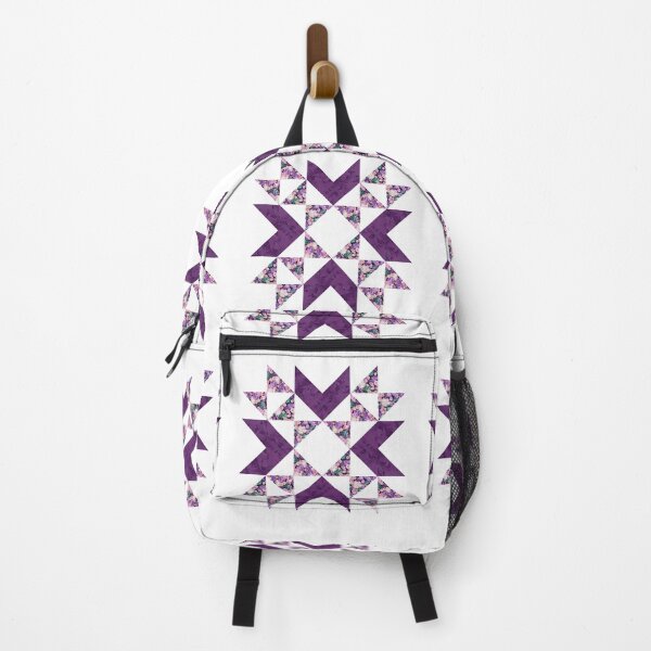 Item preview, Traditional vintage quilt block pattern purple designed and sold by InkLove.