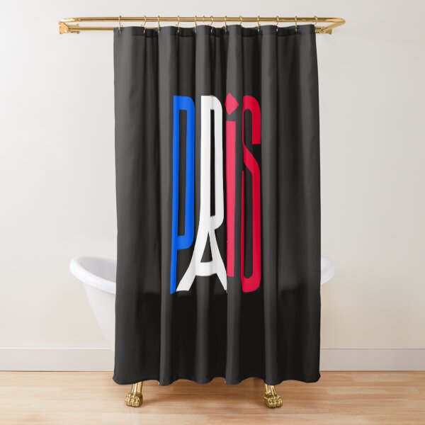 PARIS - Tricolore Rideau de douche