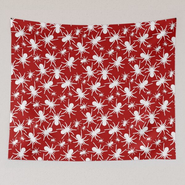 Item preview, Red and White Tarantula Repeating Pattern - Spider designed and sold by TMBTM.