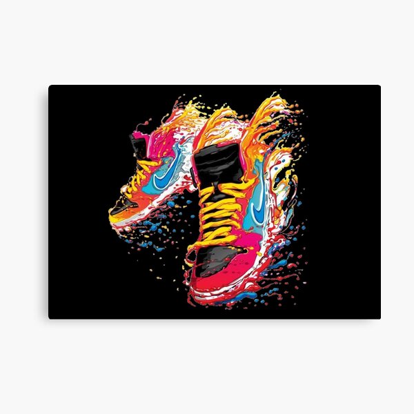 Aquarell fliegende Turnschuhe Leinwanddruck