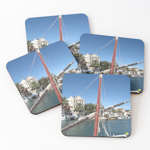 Item preview, Boats moored, La Grau-du-Roi, Camargue, South of France designed and sold by FlowerCloud.
