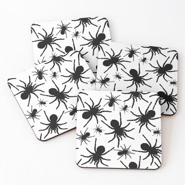 Item preview, Black and White Tarantula Repeating Pattern - Spider designed and sold by TMBTM.