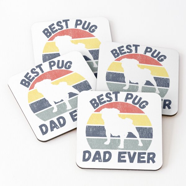 Item preview, Best pug dad ever quote Funny pug dad saying designed and sold by OneTimeEngineer.