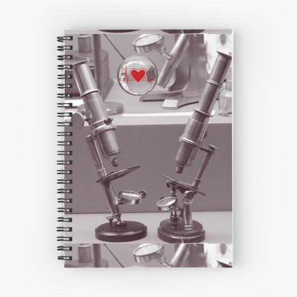 Item preview, ANTIQUE MICROSCOPES WITH HEARTBEAT SCIENCE SCIENTIST  designed and sold by Hippiesole.