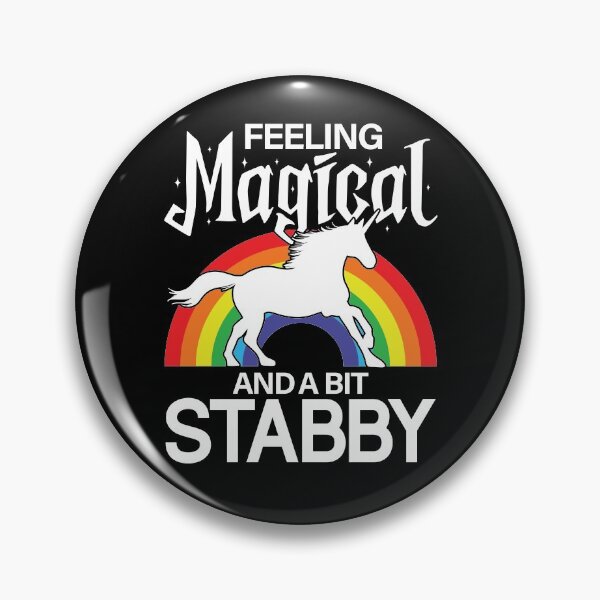 Item preview, Feeling Magical But Also Stabby Unicorn designed and sold by GravitiTees.