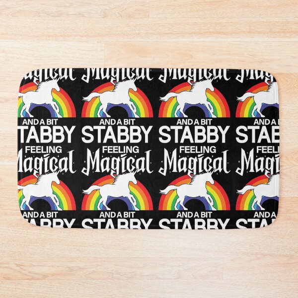 Item preview, Feeling Magical But Also Stabby Unicorn designed and sold by GravitiTees.