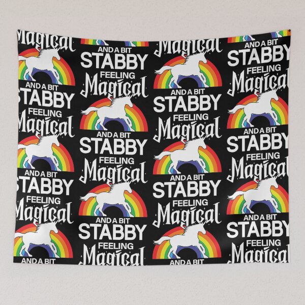 Item preview, Feeling Magical But Also Stabby Unicorn designed and sold by GravitiTees.