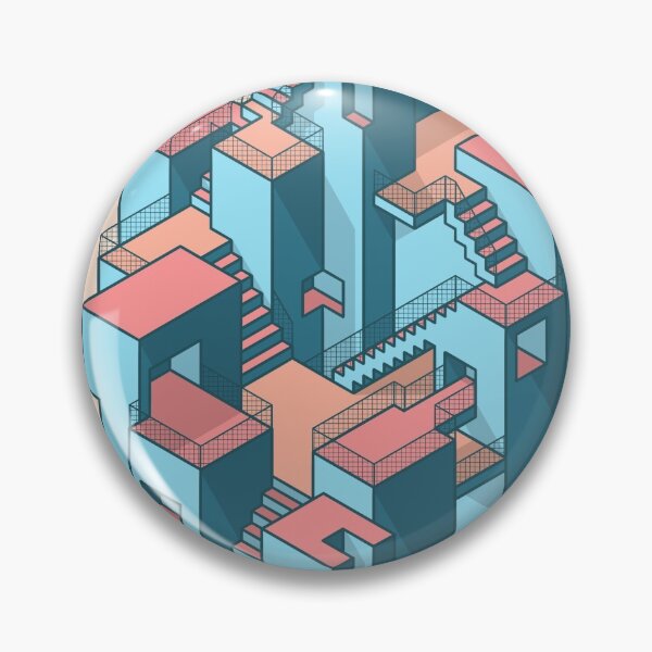 Item preview, The hidden village Axo minimalist illustration architecture design designed and sold by DANE_Projects.