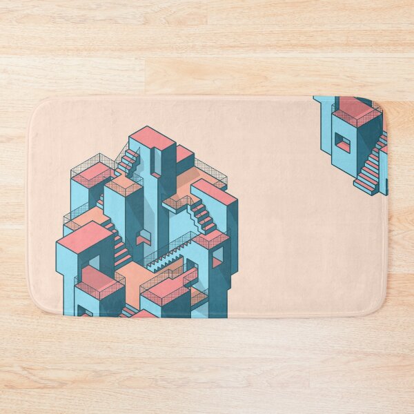 Item preview, The hidden village Axo minimalist illustration architecture design designed and sold by DANE_Projects.