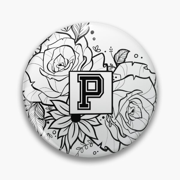Item preview, Floral Tattoo Style Letter P Sticker  designed and sold by GeorgiaMarie13.