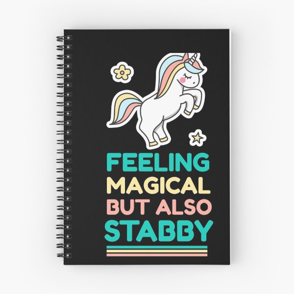 Item preview, Feeling Magical But Also Stabby - Funny Unicorn designed and sold by jacks-tees.