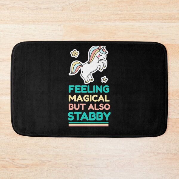 Item preview, Feeling Magical But Also Stabby - Funny Unicorn designed and sold by jacks-tees.