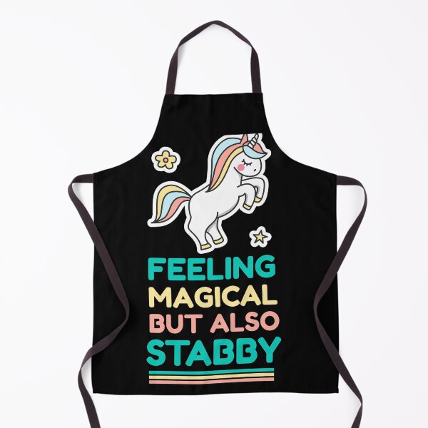 Item preview, Feeling Magical But Also Stabby - Funny Unicorn designed and sold by jacks-tees.