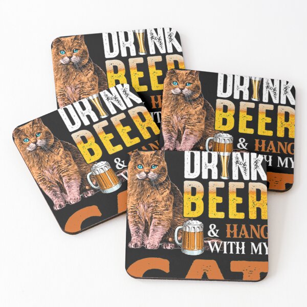 Item preview, I Just Want To Drink Beer And Hang With My Cat  designed and sold by cucai721.