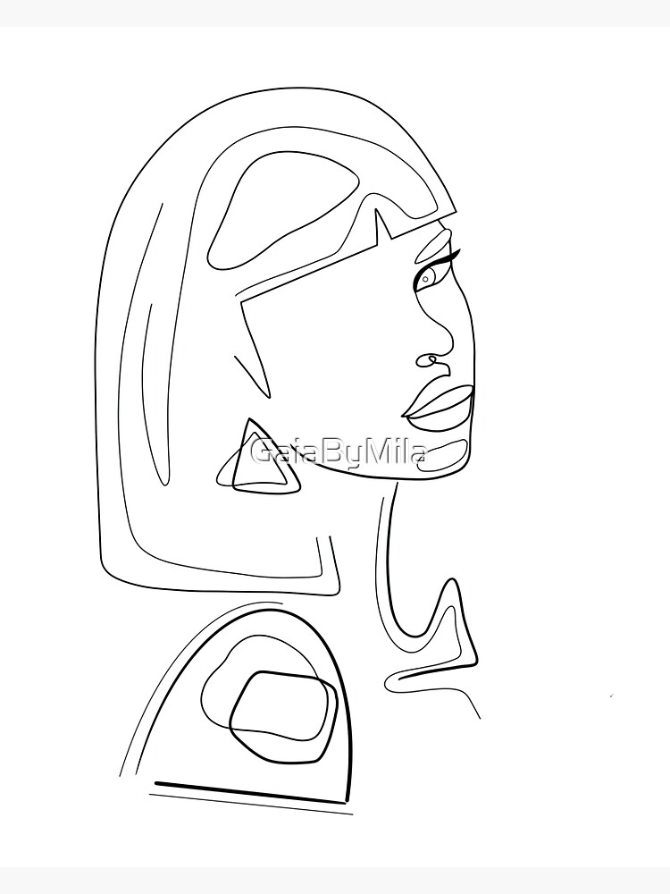 "Girl With Bangs" Sticker for Sale by GaiaByMila Redbubble