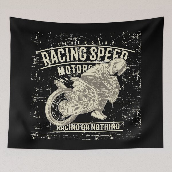 Item preview, Racing Skull Grunge Style Vintage Motorcycle Racing or Nothing Gifts and Presents designed and sold by MiscelChr.