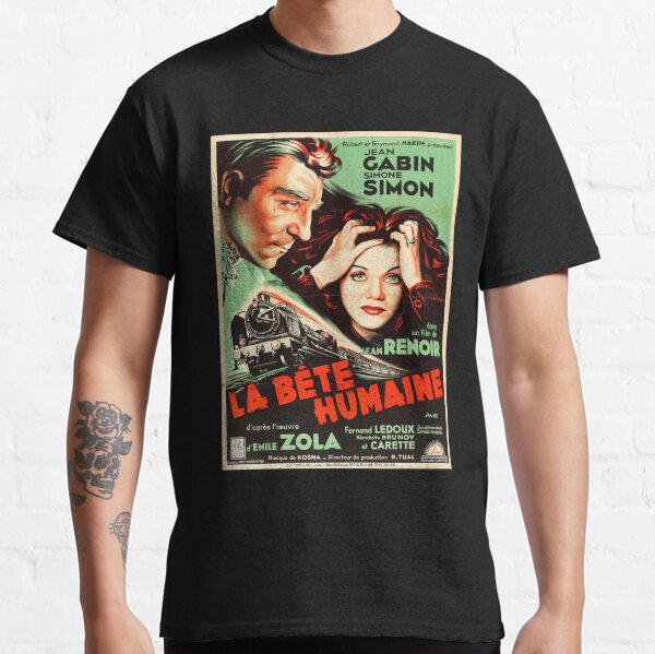 La Bete Humaine, affiche de film français vintage classique T-shirt classique