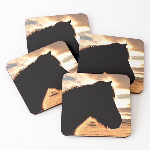 Item preview, Icelandic horse in the wintersun designed and sold by elisainiceland.