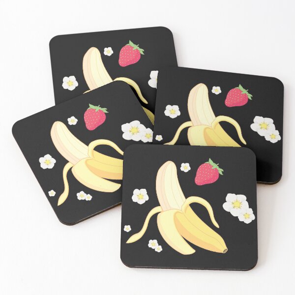 Item preview, Strawberry Banana (black) designed and sold by ibyrd-7.