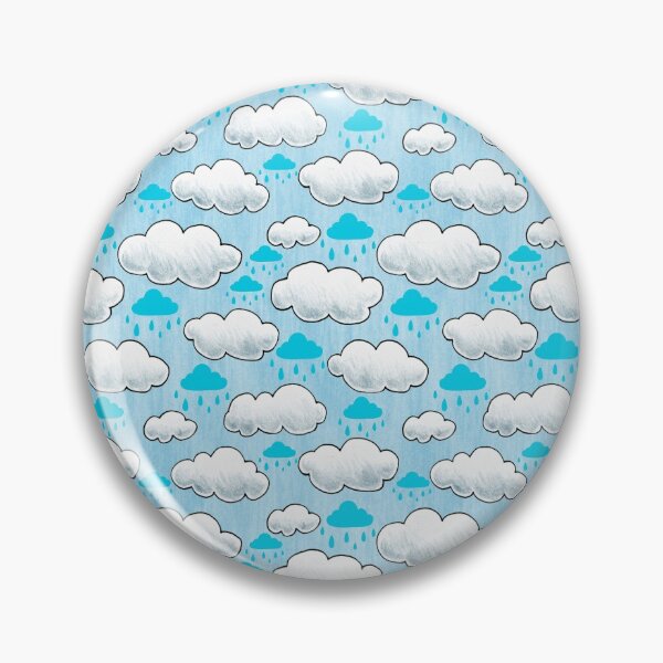Item preview, blue and gray rain clouds pattern designed and sold by virilamissa.