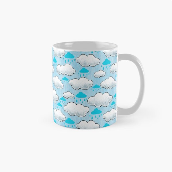 Item preview, blue and gray rain clouds pattern designed and sold by virilamissa.