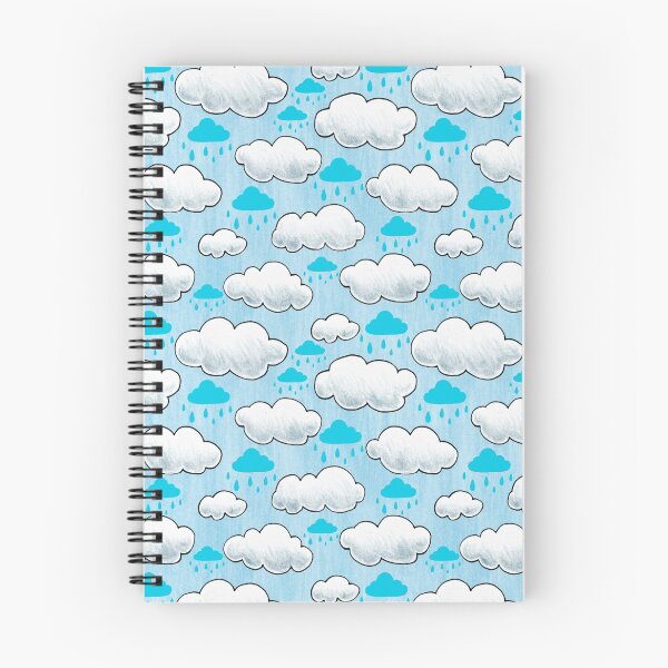 Item preview, blue and gray rain clouds pattern designed and sold by virilamissa.