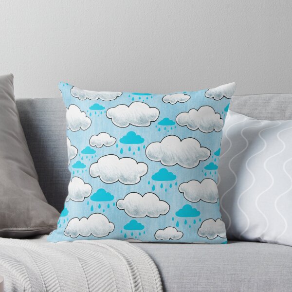 Item preview, blue and gray rain clouds pattern designed and sold by virilamissa.