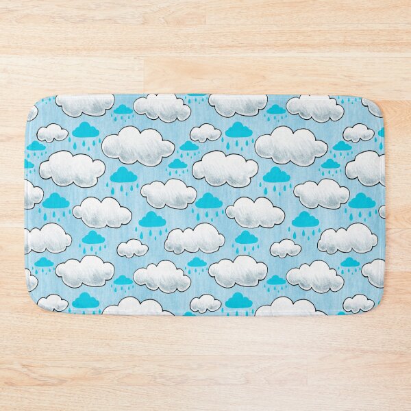Item preview, blue and gray rain clouds pattern designed and sold by virilamissa.