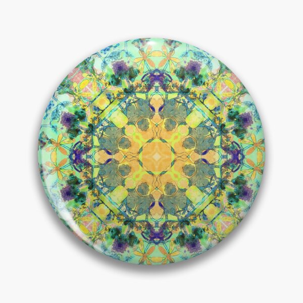 Item preview, Psychedelic Blue and Yellow Flowers designed and sold by cosmicesoteric.