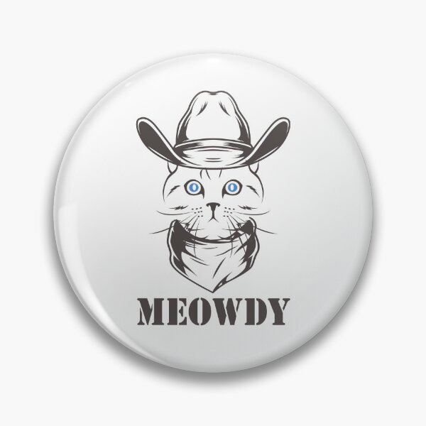 Item preview, Meowdy - Funny Mashup Between Meow and Howdy - Cat Meme - vintage cat designed and sold by YourTypicalMood.