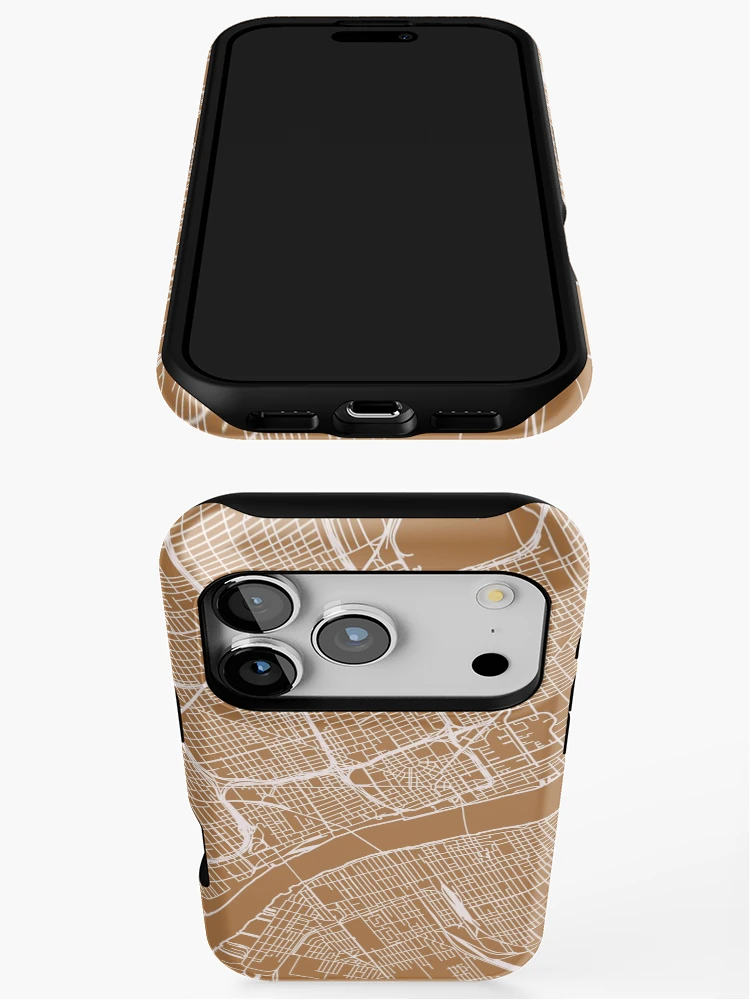 Thumbnail 3 of 4, iPhone Case, Detroit Michigan Map designed and sold by RuumService.
