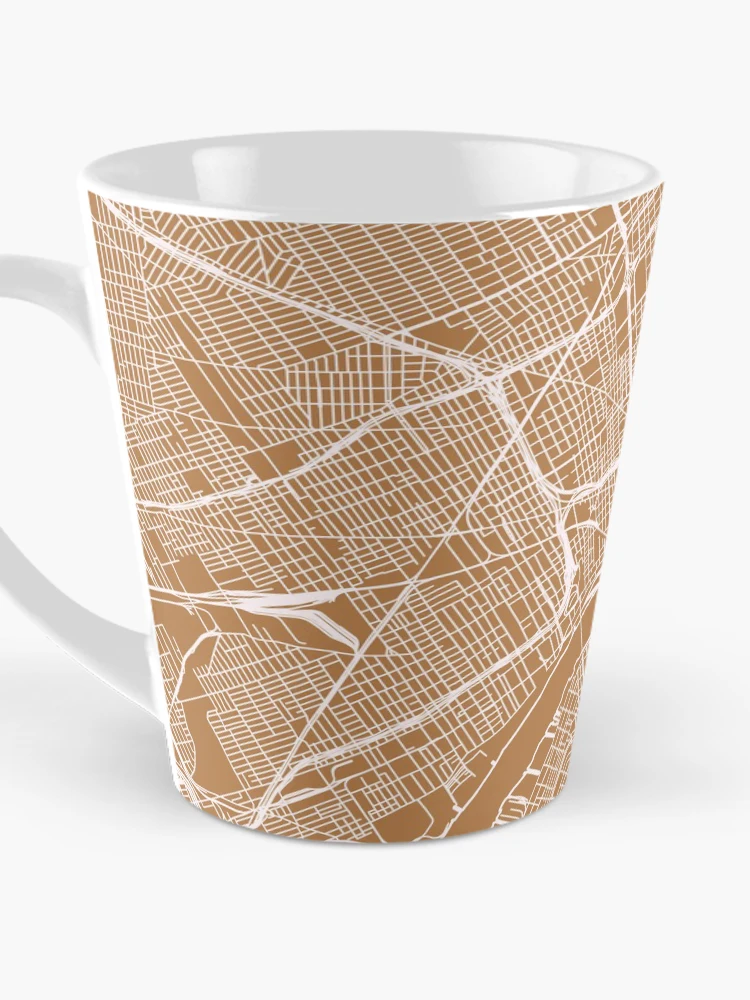 Thumbnail 3 of 4, Coffee Mug, Detroit Michigan Map designed and sold by RuumService.