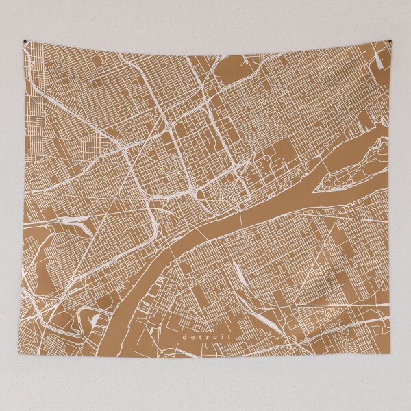 Item preview, Detroit Michigan Map designed and sold by RuumService.