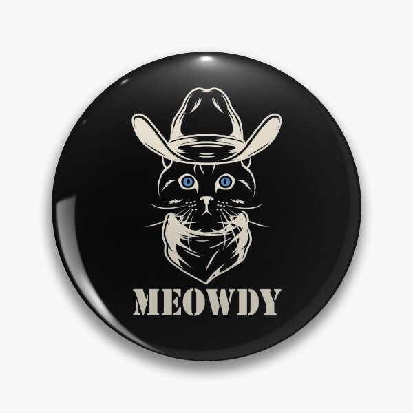 Item preview, Meowdy - Funny Mashup Between Meow and Howdy - Cat Meme - vintage cat designed and sold by YourTypicalMood.