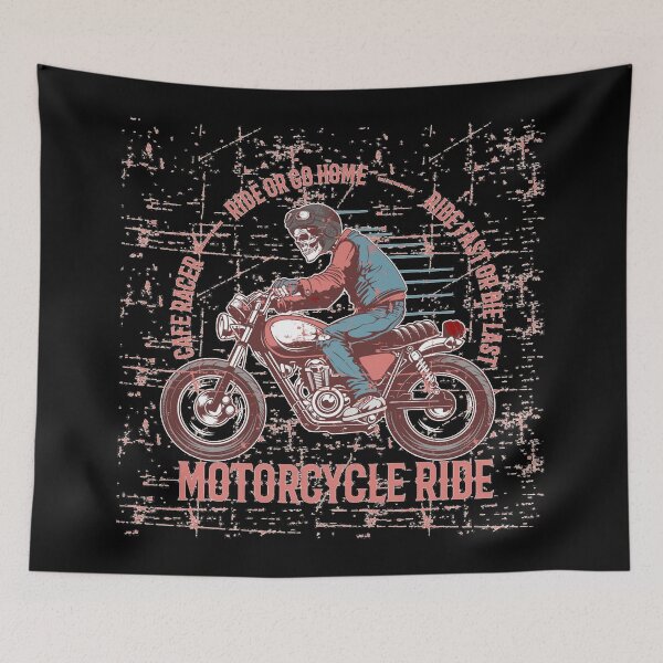 Item preview, Racing Skull Grunge Style Vintage Motorcycle Cafe Racer Gifts and Presents designed and sold by MiscelChr.