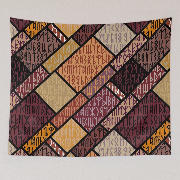 Item preview, Runes Runic alphabet pattern designed and sold by Viverne.
